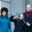 Waving to everybody as they leave the Palace Square. Photo: Sven Gj. Gjeruldsen, The Royal Court